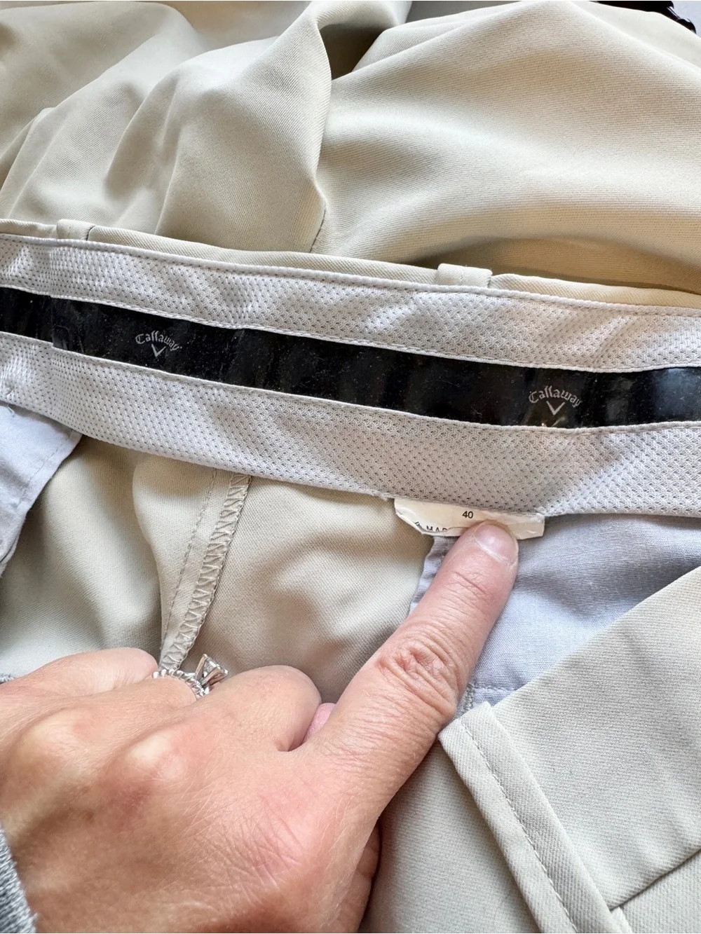 Callaway Golf Performance Khaki Shorts Quiet Luxury Dadcore 40 Beige D81